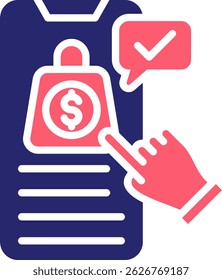 Purchase Icon Fill Vector Illustration