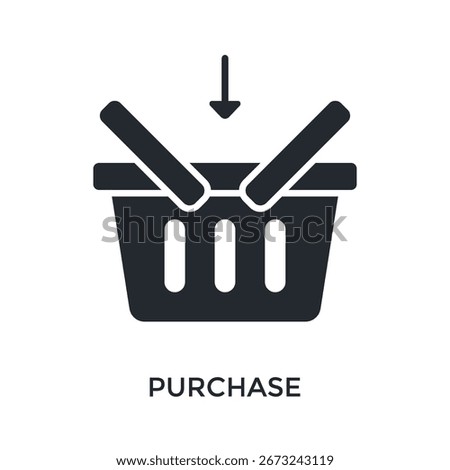 Purchase Icon Glyph Style. Vector Illustration For Graphic Design