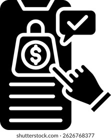 Purchase Icon Glyph Vector Illustration