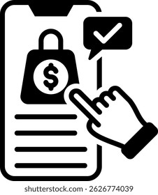 Purchase Icon Mixed Vector Illustration