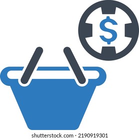 Purchase icon on white background