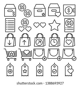 purchase icon set is shopping lifestyle