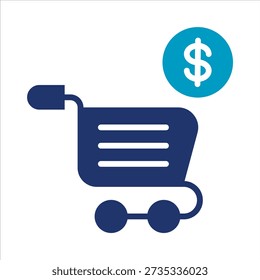 Ícone de Compra. Simples Vetor Glyph Dual Color Illustration