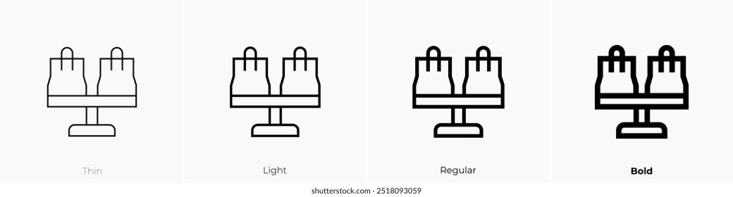 purchase icon. Thin, Light Regular And Bold style design isolated on white background