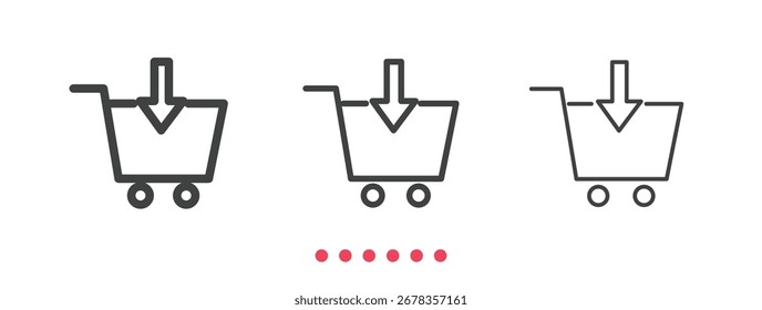 Purchase icon. Thin line icon vector