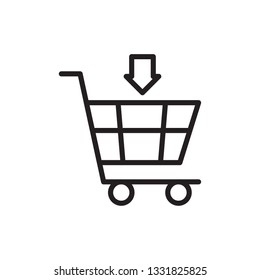 purchase icon vector line style design