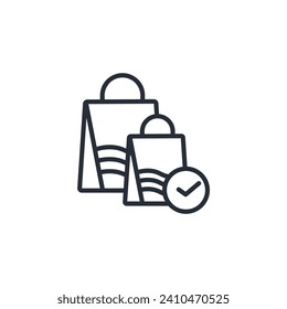 icono de compra. vector.Curso editable.Signo de estilo lineal para uso de diseño web,logotipo.Ilustración de símbolo.