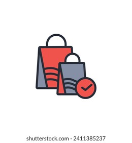 purchase icon. vector.Editable stroke.linear style sign for use web design,logo.Symbol illustration.
