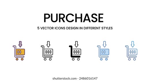 Iconos de compra conjunto de Vector ilustración de stock.