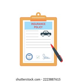 Purchase of an insurance policy for a car.