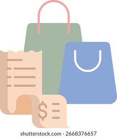 purchase invoice flat icon design