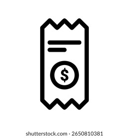 Purchase Invoice Symbol Showing Money Transaction Details