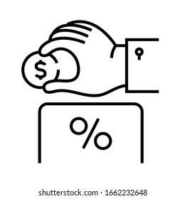 Purchase line icon, concept sign, outline vector illustration, linear symbol.