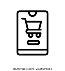 purchase line icon illustration vector graphic. Simple element illustration vector graphic, suitable for app, websites, and presentations isolated on white background