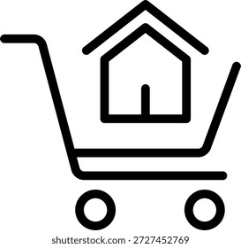 purchase line icon illustration vector