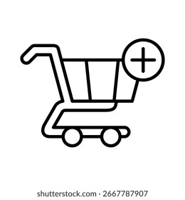 Ilustração do vetor do ícone de linha de compra