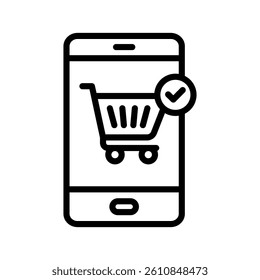 Purchase Line Vector Illustration On White Background.
