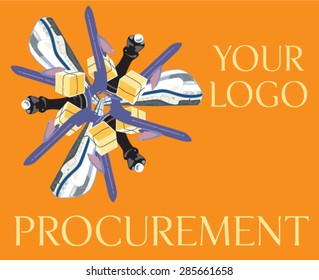 Purchase and maintenance, procurement and services concept. Vector