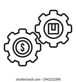 Purchase mechanism icon. Outline Purchase mechanism vector icon for web design isolated on white background