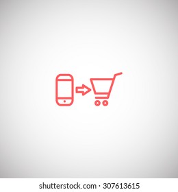 the purchase of a mobile phone icon