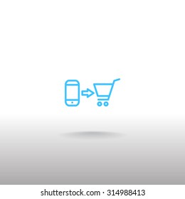 the purchase of a mobile phone icon