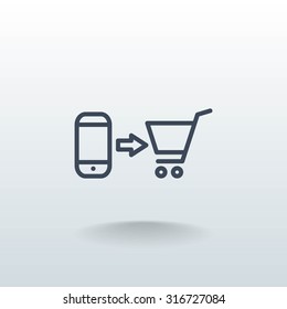 the purchase of a mobile phone icon