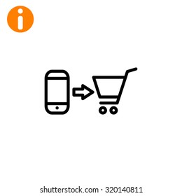 the purchase of a mobile phone icon