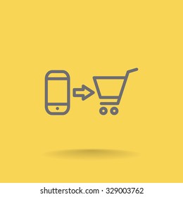 the purchase of a mobile phone icon