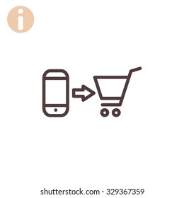 the purchase of a mobile phone icon