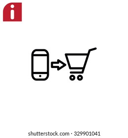 the purchase of a mobile phone icon