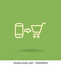 the purchase of a mobile phone icon