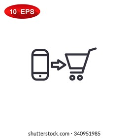 the purchase of a mobile phone icon