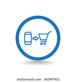 the purchase of a mobile phone icon