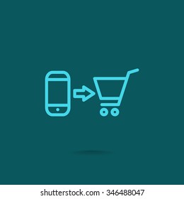 the purchase of a mobile phone icon
