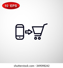 the purchase of a mobile phone icon