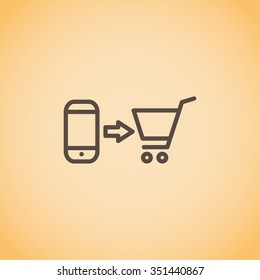 the purchase of a mobile phone icon