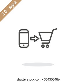 the purchase of a mobile phone icon