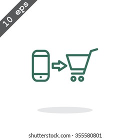 the purchase of a mobile phone icon