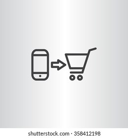 the purchase of a mobile phone icon