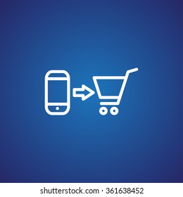 the purchase of a mobile phone icon