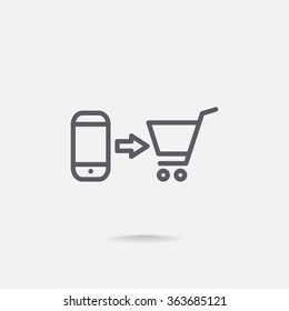 the purchase of a mobile phone icon