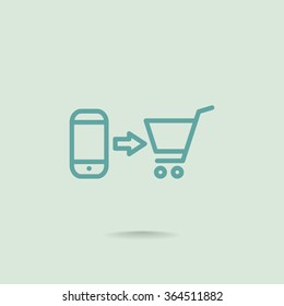 the purchase of a mobile phone icon