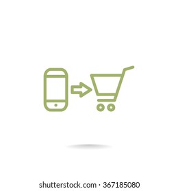 the purchase of a mobile phone icon