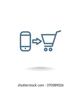 the purchase of a mobile phone icon