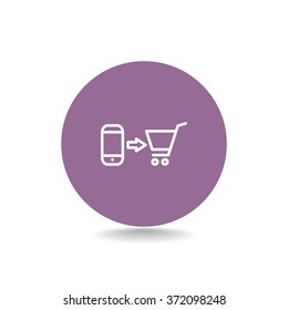 the purchase of a mobile phone icon