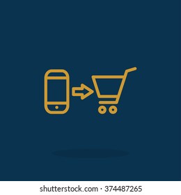 the purchase of a mobile phone icon