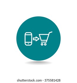 the purchase of a mobile phone icon