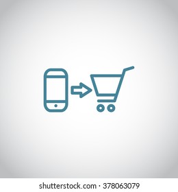 the purchase of a mobile phone icon