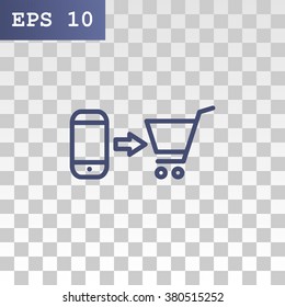 the purchase of a mobile phone icon