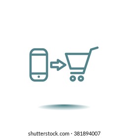 the purchase of a mobile phone icon